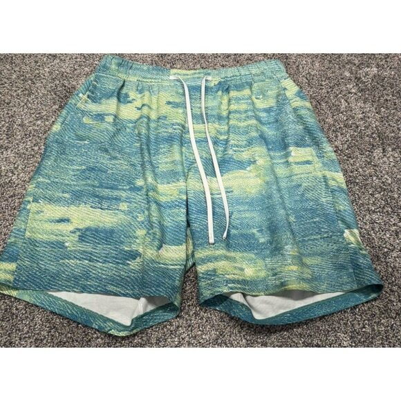 LULULEMON CHANNEL CROSS SHORT 7" Pixel Shift Hawaiian Blue Medium - Picture 2 of 8